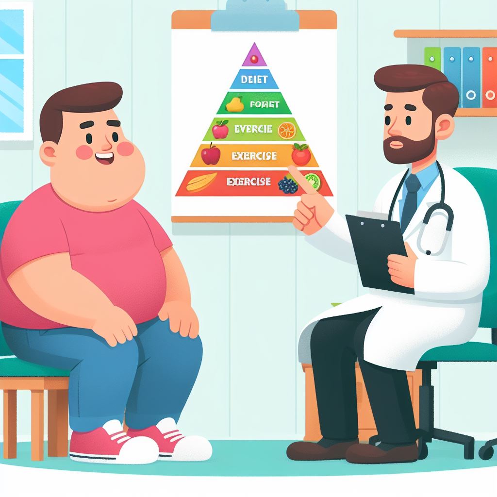 "Seorang ahli gizi memberikan konseling kepada seorang klien, membantu mereka mengatasi tantangan dalam mengikuti aturan diet dengan solusi yang praktis dan terarah."